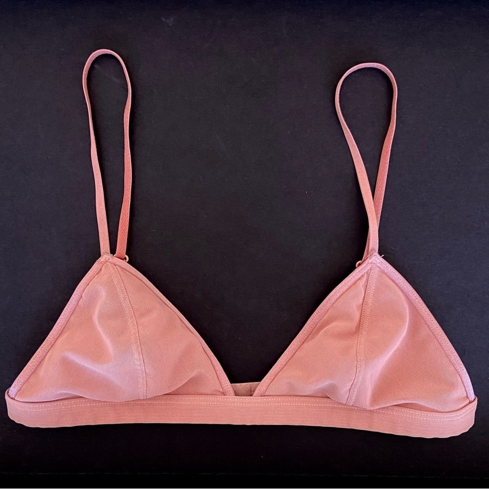 OUT FROM UNDER X URBAN OUTFITTERS Pink Mesh Triangle Bralette Intimates: